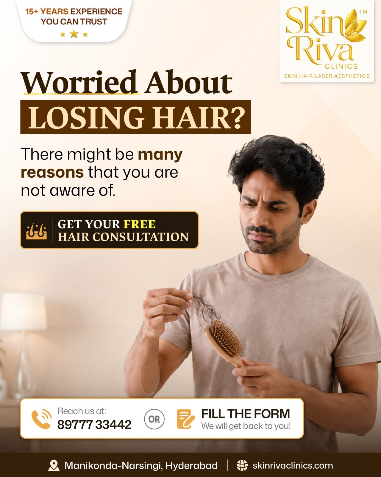 Skin Riva Instagram post: Worried about losing hair? There might be many reasons